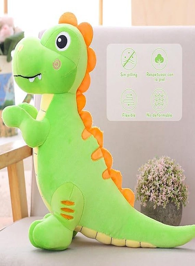 ZEXSAZONE Dinosaur Soft Toy - 35 cm Cute Plush Stuffed Animal | Huggable Cartoon Dino Plushie for Kids, Boys & Girls | Birthday Gift, Baby Shower Present & Room Décor Green - Image 2